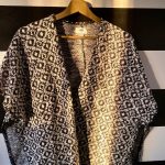 Kimono Estampado Blanco y Negro