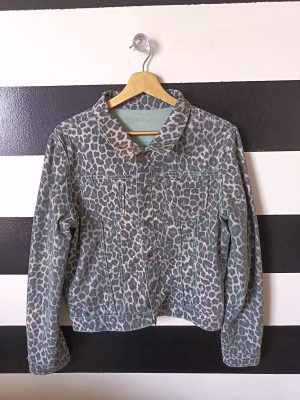 Chaqueta de jeans leopardo reversible