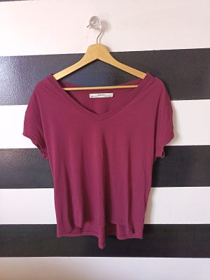 Polera Zara Burdeo